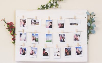 DIY Distressed Clothespin Polaroid Photo Display