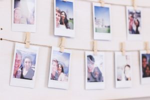 DIY Distressed Clothespin Polaroid Photo Display
