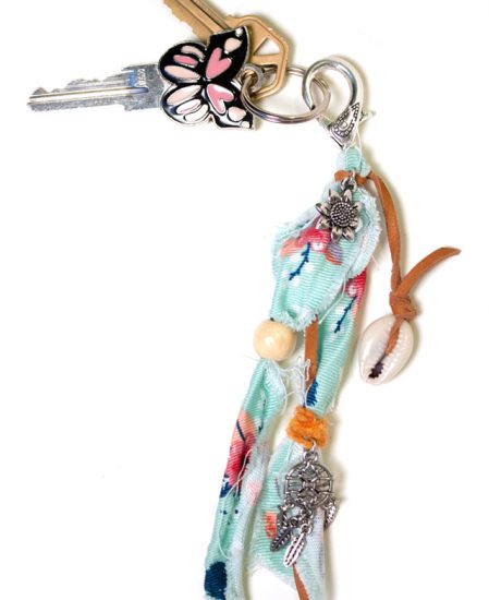 Bohemian beachcomber keychain