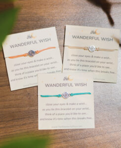 the wanderful wish bracelet - travel wish bracelet the wanderful soul