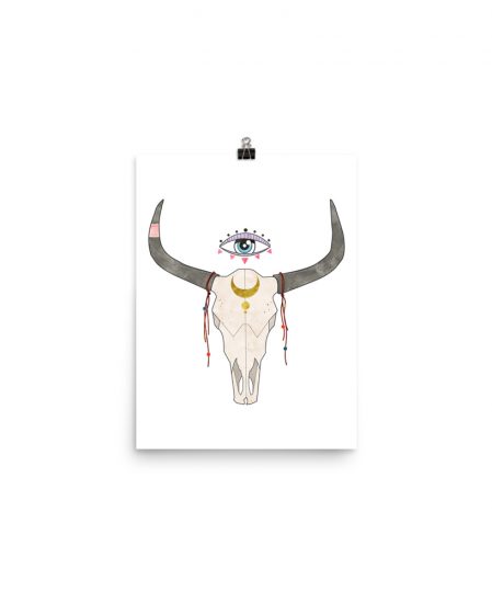 Fortune Cow Skull Print Fortune Cow Skull Print