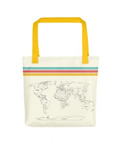Color Your World Map Tote Bag - The Wanderful Soul