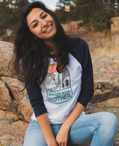 Respect Mother Nature Raglan 3/4 Tee - The Wanderful Soul