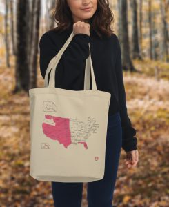 Color Your US Map Tote Bag - The Wanderful Soul