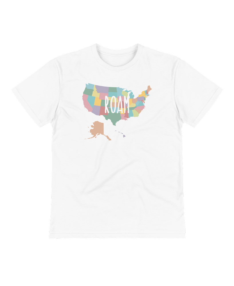 Roam the United States Eco Tee - The Wanderful Soul Roam the United States Eco Tee - The Wanderful Soul