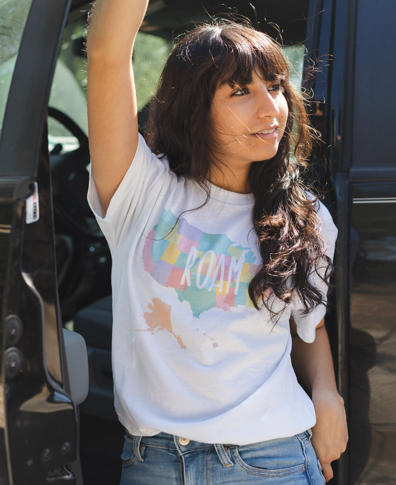 Roam the United States Eco Tee - The Wanderful Soul Roam the United States Eco Tee - The Wanderful Soul