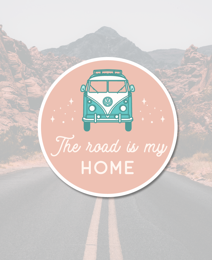 The Road is My Home - Road Trip Sticker - The Wanderful Soul The Road is My Home - Road Trip Sticker - The Wanderful Soul