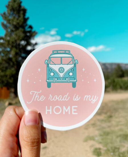 The Road is My Home - Road Trip Sticker - The Wanderful Soul